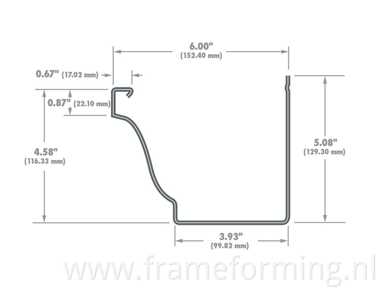 rain gutter cold forming machine